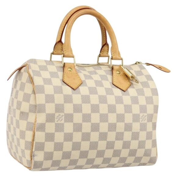 LOUIS VUITTON Damier Azur Speedy 25 Hand Bag N41534 LV Auth 143957V - Picture 2 of 16
